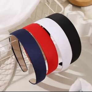 Headbands 4pc Set Red, White, Blue, and Black